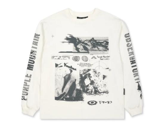 Longsleeve Purple Mountain Spaces white