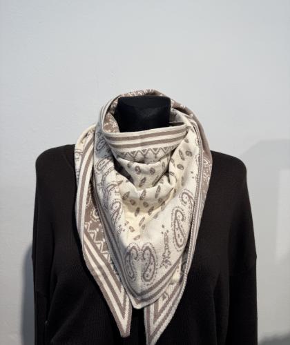 (w) Scarf Print taupe