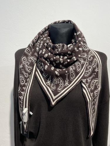 (w) Scarf Print brown
