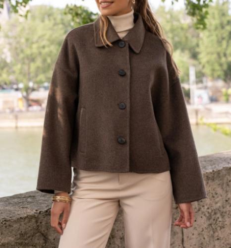 (w) Coat 2433 mocha