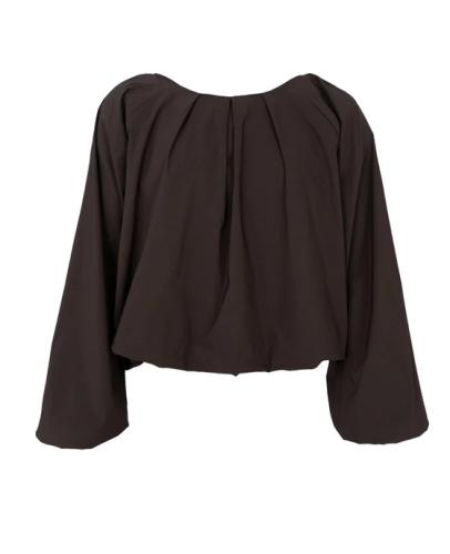 (w) Blouse Black Colour BCDavina Balloon coffee