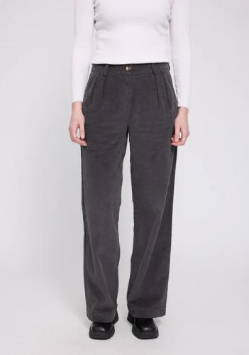 (w) Pant Mazine corduroy pleated anthra