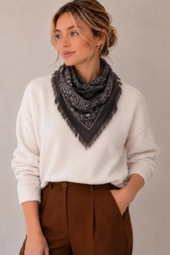 (w) Scarf 5467354- K4 kaffee