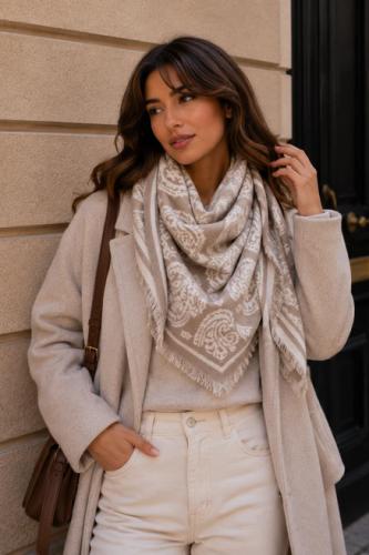 (w) Scarf TR-1 beige