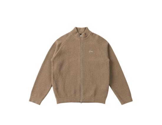 Zip-Sweater Dime Knitted Pique Camel