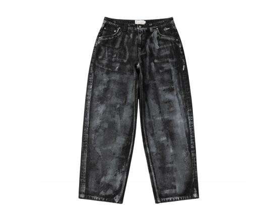 Pant Dime Baggy Black White Paint